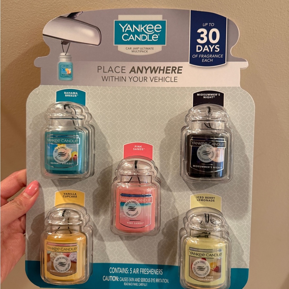Yankee Candle Car Jar Ultimate Multipack, 5 Air Fresheners New